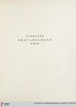 Sammlung Graf Adelmann Köln