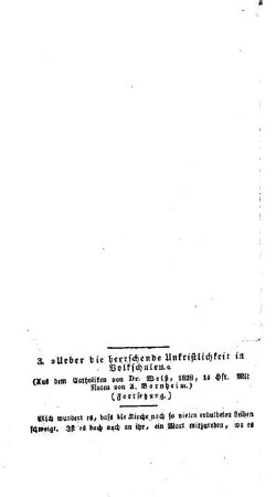 Über die herrschende Unkristlichkeit in Volkschulen : (Fortsetzung.)