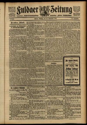 Zweite Ausgabe vom Montag, den 19. November 1906.
