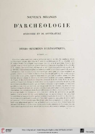 Divers ornements ecclésiastiques