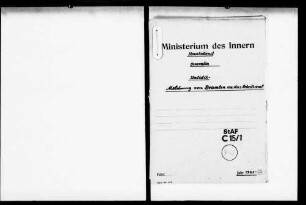 Statistische Erhebungen über die Beschäftigtenzahl des Innenministeriums