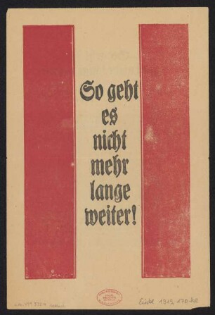 So geht es nicht mehr lange weiter!