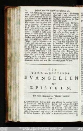 Die Sonn- und Festtags Evangelien Und Episteln.