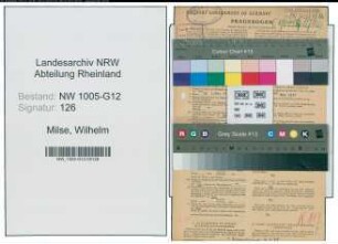 Entnazifizierung Wilhelm Milse , geb. 26.08.1904 (Kaufm.Angestellter)