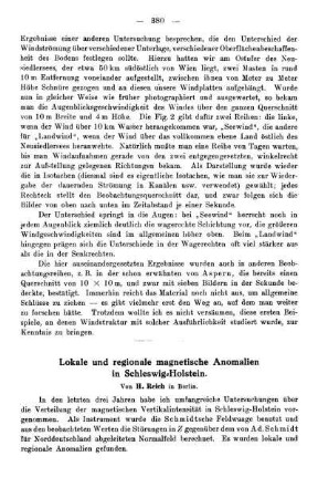 Lokale und regionale magnetische Anomalien in Schleswig-Holstein