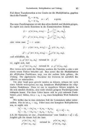 Komplexe Multiplikation.