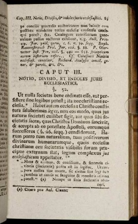 Caput III. Notio, Divisio, Et Indoles Juris Ecclesiatici.