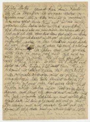 Brief von Hannah Höch an Rosa Höch