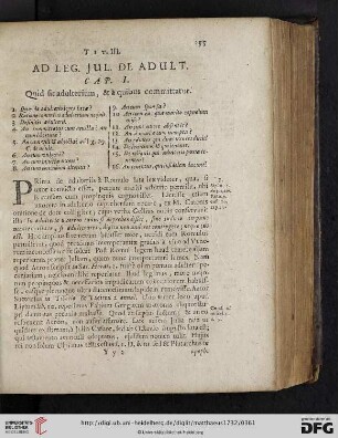 Tit. III: Ad Leg. Jul. de Adult