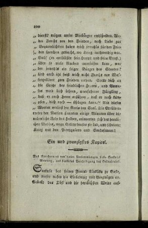 Ein und zwanzigstes Kapitel. - Fünf und zwanzigstes Kapitel.