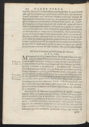Cap. VIII. Di Don Giovanni gentil'huomo di Omura