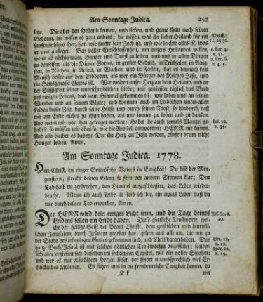 Am Sonntage Judica. 1778. - Am Sonntage Palmarum 1778.
