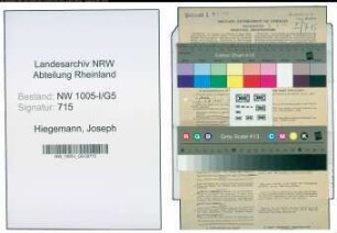 Entnazifizierung Joseph Hiegemann , geb. 12.02.1893 (Postschaffner)
