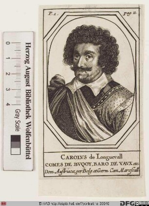 Bildnis Carl Bonaventura Graf von Bucquoi (Bucquoy), Herr von Longueval