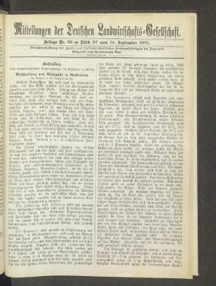Beilage Nr. 30 zu Stück 37 vom 14. September 1901.