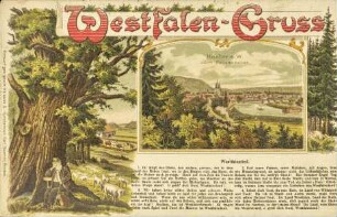 Westfalen-Gruss - Westfalenlied - Höxter a. W. vom Felsenkeller.