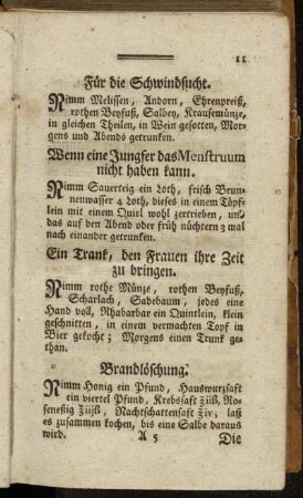 Für die Schwindsucht