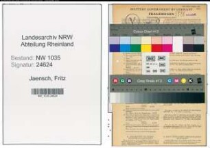 Entnazifizierung Fritz Jaensch , geb. 14.01.1907 (Angestellter)