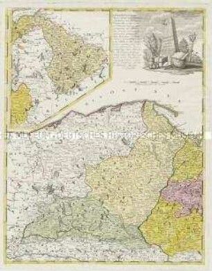 Borussiae Occidentalis Tabula. Mit einer Nebenkarte: Ermland