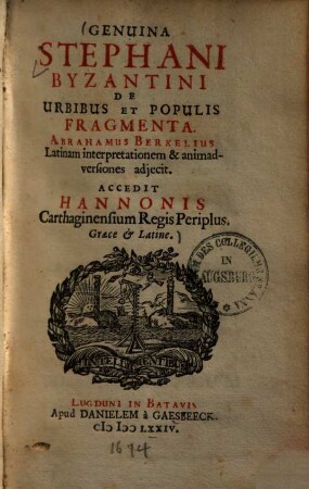 Genuina Stephani Byzantini de urbibus et populis fragmenta
