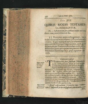 Tit. XVII. Quibus Modis Testamenta Infirmantur.