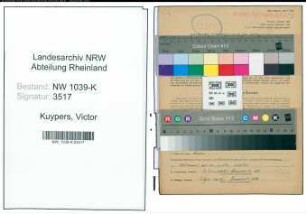 Entnazifizierung Victor Kuypers , geb. 24.12.1881 ()