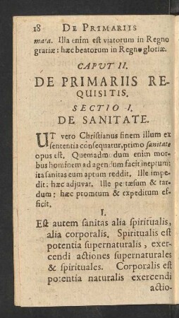 Caput II. De Primariis Requisitis.