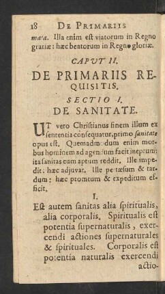 Caput II. De Primariis Requisitis.