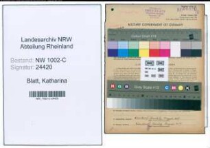 Entnazifizierung Katharina Blatt, geb. 06.07.1896 ()