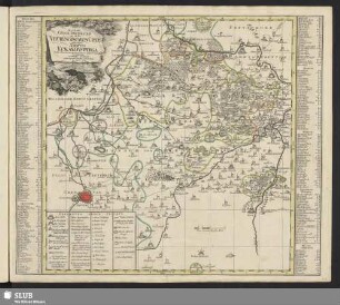 Accurate Geogr. Delineation des zu dem Thüringischen Creis gehörigen Ammtes Eckardtsberga : Nebst allen daran grentzenden u. andern Gegenden
