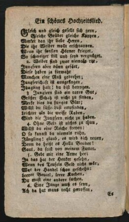 Ein schönes Hochzeitslied