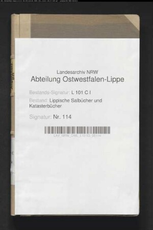 Salbuch der Bauerschaft Augustdorf von 1817