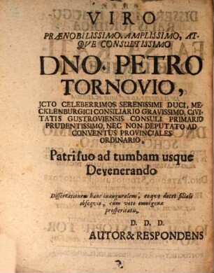 Dissertatio Inauguralis Juridica De Falsa Ratione Decidendi