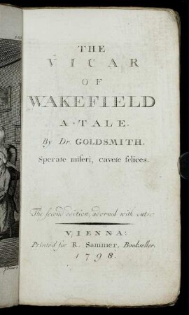 The Vicar Of Wakefield : A Tale