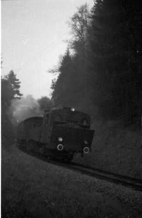Lok 21 voll bekohlt bei Trillfingen, Eyachtal