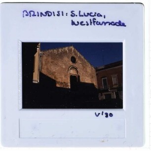 Brindisi, Kirche der Heiligen Dreifaltigkeit/ Santa Lucia : Westfassade