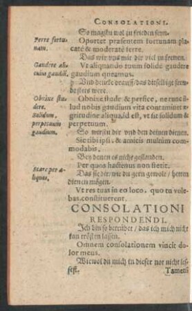 Consolationi Respondendi.
