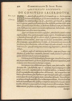 Articulus Secundus. De Coniugio Sacerdotum.