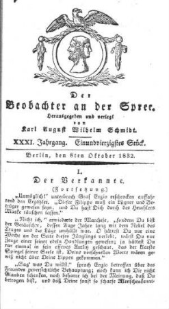 41. Stueck, 8. Oktober 1832