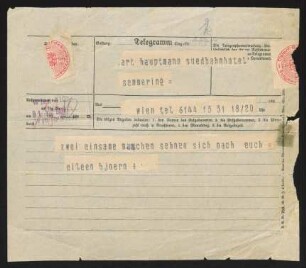 Brief von Eileen Bjørnson und Bjørn Bjørnson an Gerhart Hauptmann
