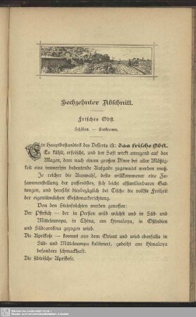 Sechzehnter Abschnitt. Frisches Obst