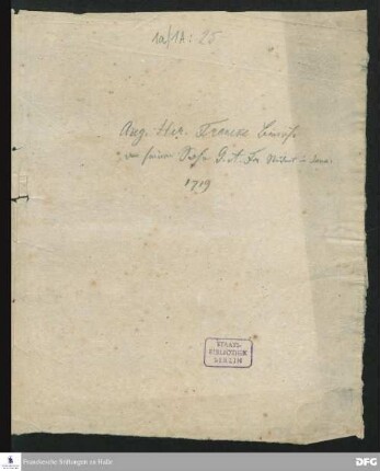 Brief von August Hermann Francke an Gotthilf August Francke.