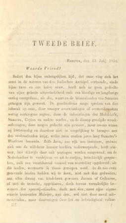 Tweede brief. Batavia, den 15 Julij 1854