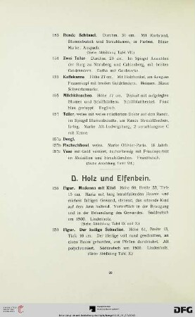 D. Holz und Elfenbein (Nr. 158-167a)