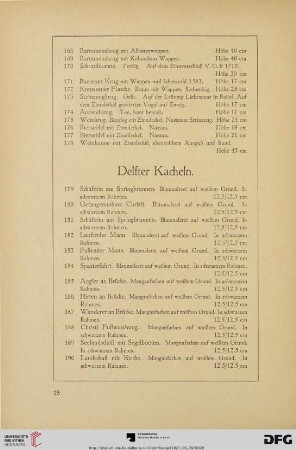 Delfter Kacheln (Nr. 179-199)