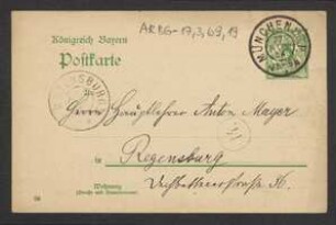 Brief von Franz Vollmann an Anton Mayer