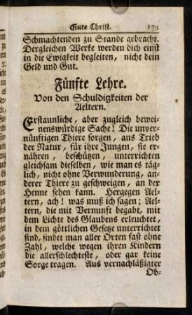173-188, Fünfte Lehre. Von den Schuldigkeiten der Aeltern