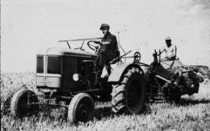 Fotografie: Getreideernte, Erntetechnik, Bindemäher