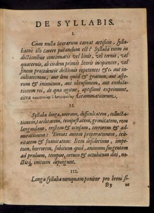 De Syllabis.