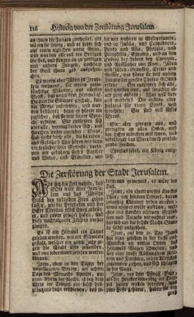 Die Zerstörung der Stadt Jerusalem.